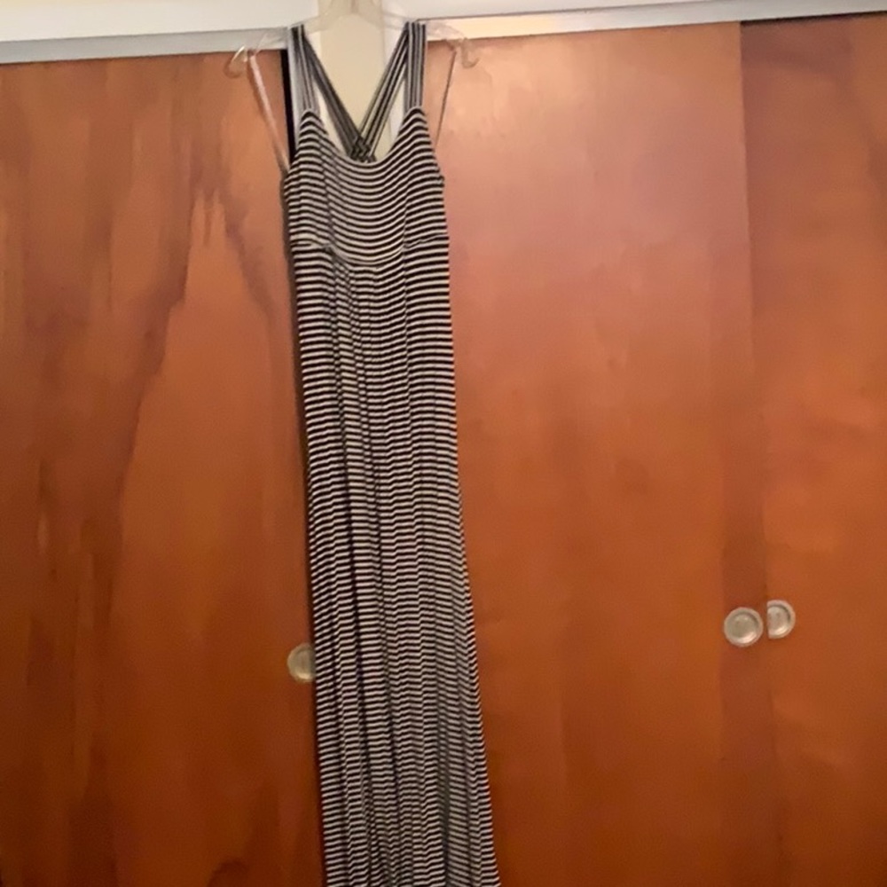 Calvin Klein Monochrome Striped Dress